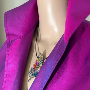 Royal Purple Silk Shantung Jacket XL
